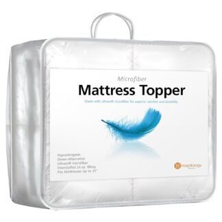 HOSPITOLOGY PRODUCTS Hypoallergenic Mattress Cover- Overstuffed - Deep Pocket - Goose Down Alternative Pillow Top Mattress Topper King - 78" W x 80" L