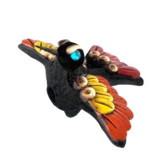 Hummingbird Aztec Whistle - Silbato Azteca Colibri Hecho en Mexico - Clay Bird Whistle with Singing Hummingbird Sound 110+ dB