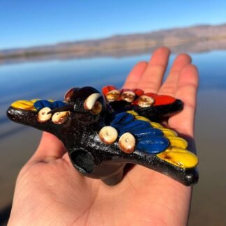 Hummingbird Aztec Whistle - Silbato Azteca Colibri Hecho en Mexico - Clay Bird Whistle with Singing Hummingbird Sound 110+ dB