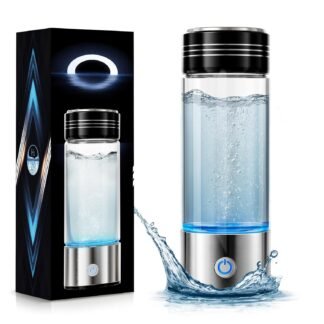 Hydrogen Water Bottle Generator, 15oz Rechargeable Glass Design, Up to 2000PPB in 3 Minutes, A Meaningful Gift for Parents & Those You Care About