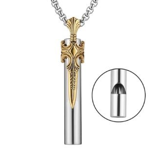 HZMAN Stainless Steel Whistle Necklace for Men Women, 80 Decibel Sports Dog Outdoor Whistle Adventure Gift