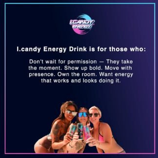 I.CANDY ZERO Energy Drink 24 Pack Caffeine Free, Zero Sugar Zero Calorie Bulk Energy Drinks, 250mg Cognizin Citicoline, No Caffeine Mental Focus Energy Case