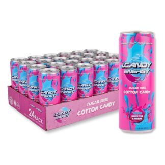 I.CANDY ZERO Energy Drink 24 Pack Caffeine Free, Zero Sugar Zero Calorie Bulk Energy Drinks, 250mg Cognizin Citicoline, No Caffeine Mental Focus Energy Case