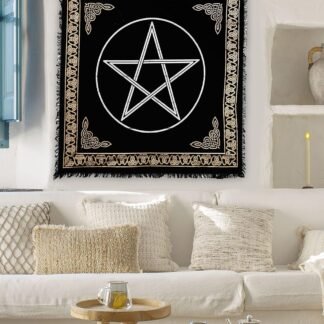 Indian Consigners Altar Cloth Pentagram Witchcraft Alter Tarot Spread Wiccan Square Spiritual 36 by 36 Sacred