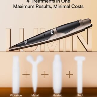 INIA Under-Eye Red Light Therapy for Face, 4-in-1 Beauty Device with Heat, Vibration, Massage & Red Light for Dark Circles, Puffiness & Skin Firming – Enhances Skincare Routine