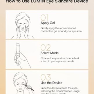 INIA Under-Eye Red Light Therapy for Face, 4-in-1 Beauty Device with Heat, Vibration, Massage & Red Light for Dark Circles, Puffiness & Skin Firming – Enhances Skincare Routine