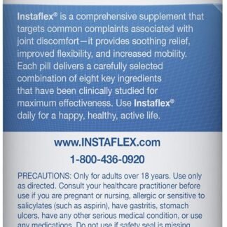 Instaflex Joint Support Supplement - Clinically Studied Joint Relief Blend of Glucosamine MSM White Willow Turmeric Ginger Cayenne Hyaluronic Acid - 90 Capsules - lunas-mystic-emporium.com Instaflex Joint Support Supplement - Clinically Studied Joint Relief Blend of Glucosamine, MSM, White Willow, Turmeric, Ginger, Cayenne, Hyaluronic Acid - 90 Capsules