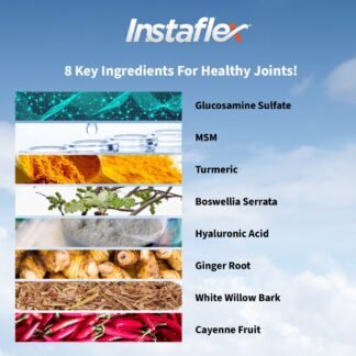 Instaflex Joint Support Supplement - Clinically Studied Joint Relief Blend of Glucosamine MSM White Willow Turmeric Ginger Cayenne Hyaluronic Acid - 90 Capsules - lunas-mystic-emporium.com Instaflex Joint Support Supplement - Clinically Studied Joint Relief Blend of Glucosamine, MSM, White Willow, Turmeric, Ginger, Cayenne, Hyaluronic Acid - 90 Capsules