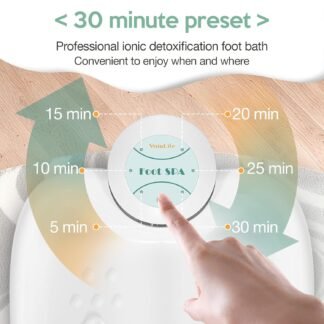 Ionic Foot Bath Detox Machine with Bag, Portable Foot Detox Machine, Ionic Foot Spa Ion Cleanse for Home Beauty Salon Spa with Arrays, 100 Liners