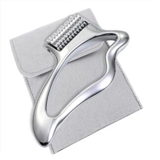 iunxkmi Gua Sha Tool for Face & Eye, Stainless Steel Facial Massage Tool - Depuff & Lifting, Promot Lymphatic Drainage