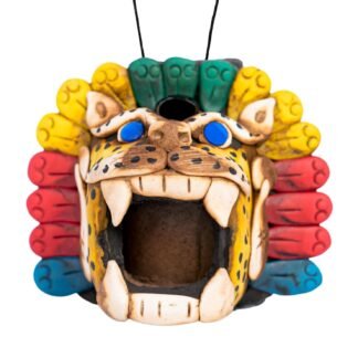 Jaguar Aztec Whistle - Silbato Azteca Jaguar con Penacho - Produces Loud Screams up to 125 dB