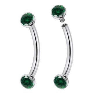 Jenxnjsjo F136 Titanium 16g 6/8/10mm Eyebrow/Rook/Snug/Vertical-Labret/VCH/Snake-Eyes/Anti-Tragus/Christina/Daith/Belly-Button/Bridge/Hood/Surface Curved Barbell Piercing...