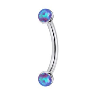 Jenxnjsjo F136 Titanium 16g 6/8/10mm Opal Eyebrow/Rook/Snug/Vertical-Labret/VCH/Snake-Eyes/Anti-Tragus/Christina/Daith/Belly-Button/Bridge/Hood/Surface Curved Barbell Piercing...