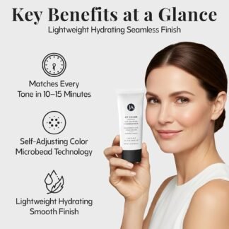 Jerome Alexander My Color Self-Adjusting Foundation Hydrating Lightweight Face Makeup Skincare-Infused with Kabuki Brush Medium 1 oz - lunas-mystic-emporium.com Jerome Alexander My Color Self-Adjusting Foundation, Hydrating & Lightweight Face Makeup, Skincare-Infused, with Kabuki Brush, Medium, 1 oz