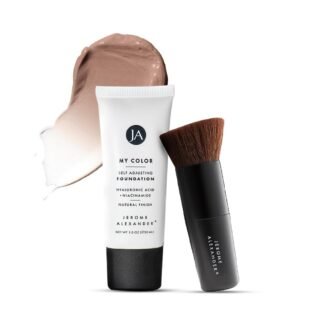 Jerome Alexander My Color Self-Adjusting Foundation Hydrating Lightweight Face Makeup Skincare-Infused with Kabuki Brush Medium 1 oz - lunas-mystic-emporium.com Jerome Alexander My Color Self-Adjusting Foundation, Hydrating & Lightweight Face Makeup, Skincare-Infused, with Kabuki Brush, Medium, 1 oz