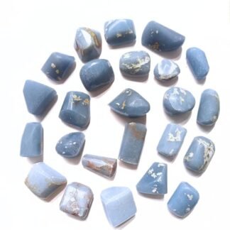Jet Angelite Tumbled Stone 100grams – Natural Healing Crystal for Peace, Communication, Meditation & Chakra Balancing