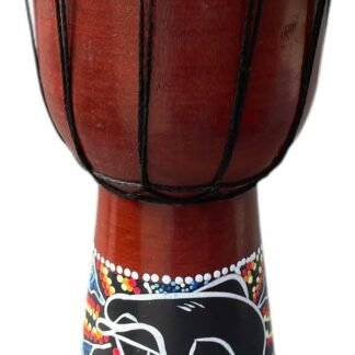 JIVE Djembe Drum – 12" African Bongo Congo Hand Drum - Solid Wood Percussion Instrument with Natural Goat Skin Head – Professional Sound – Not Made in China(12" High - Painted)