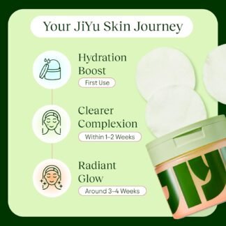 JiYu Toning Polish Pads - Korean Skincare for Dark Spots, Wrinkles & Dull Skin - Hydrating Facial Treatment with Snail Mucin, Niacinamide, Peptides & Centella - 100 Count