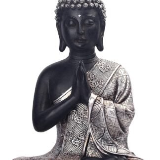 JORAE Seated Buddha Statue Buddhism Thai Meditating Home and Garden Decorative Sculpture Praying Collectibles Figurines, 9.5 in, Polyresin