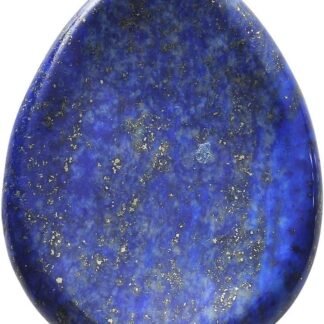 Jovivi Thumb Worry Stone - Palm Stones Pocket Natural Chakra Reiki Healing Crystals Therapy Geometry - Lapis Lazuli