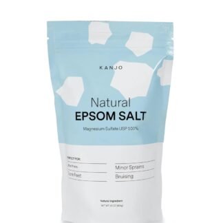Kanjo Natural Epsom Salt - 100% Pure Magnesium Sulfate USP Bath Salt - Soak for Muscles, Feet & Joints - Unscented - 16oz Bag