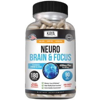 Kaya Naturals - Neuro Brain for Memory & Focus - Nootropic Energy Capsule - Nootropic Brain Support Supplement - Focus & Concentration & Learning Accuracy - Cognitive Function -...