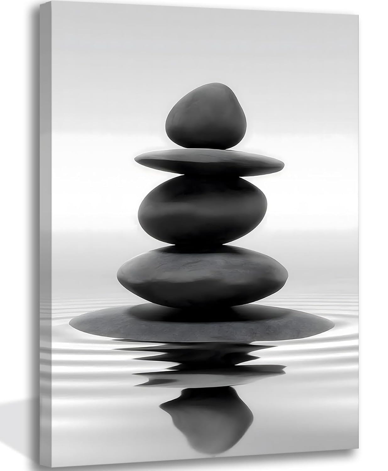 KBIERQN Zen Stone Canvas Wall Art Stacked Stones in Water Poster Print Tranquil Wild Grass Painting Picture for Spa Yoga Meditation Room Bathroom Wall Decor 12x16in Framed Ready - lunas-mystic-emporium.com KBIERQN Zen Stone Canvas Wall Art Stacked Stones in Water Poster Print Tranquil Wild Grass Painting Picture for Spa Yoga Meditation Room Bathroom Wall Decor 12x16in Framed Ready...