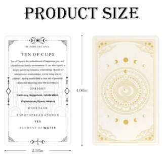 Knana 78 Tarot Cards for Beginners, Tarot Learning Deck with Keywords Yes or No Meanings on Them for Beginners