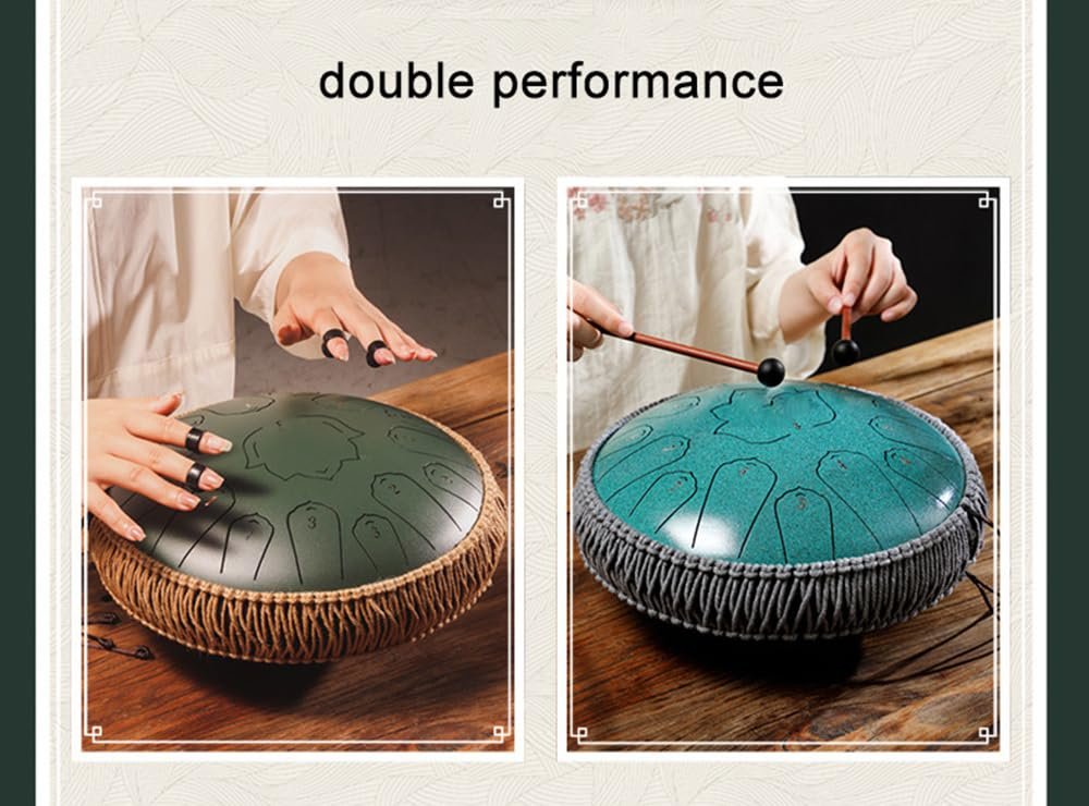 Konrisa Steel Tongue Drum Percussion Instruments 13 Inch 15 Notes C Major Steel Drum Musical for Meditation Yoga Zen Hand Pan Drums Instruments C Major with Drum Mallets and - lunas-mystic-emporium.com Konrisa Steel Tongue Drum Percussion Instruments, 13 Inch 15 Notes C Major Steel Drum Musical for Meditation Yoga Zen, Hand Pan Drums Instruments C Major with Drum Mallets and...