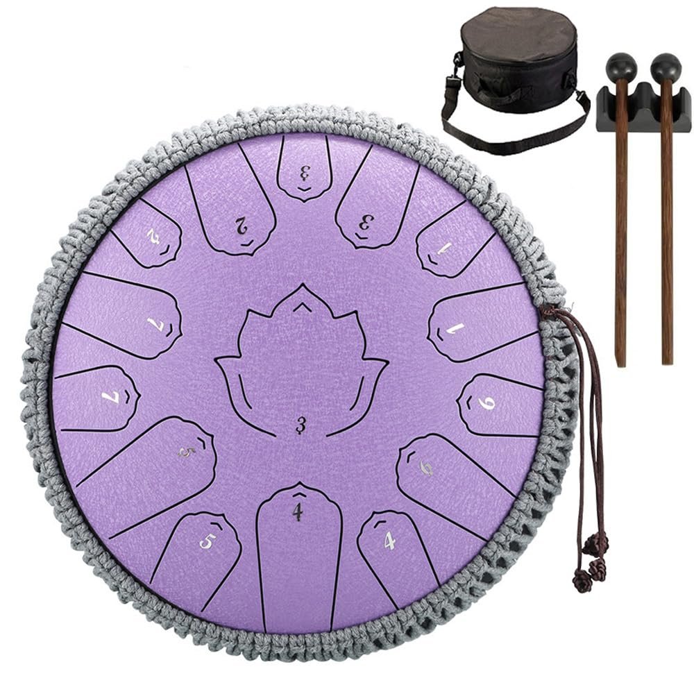 Konrisa Steel Tongue Drum Percussion Instruments 13 Inch 15 Notes C Major Steel Drum Musical for Meditation Yoga Zen Hand Pan Drums Instruments C Major with Drum Mallets and - lunas-mystic-emporium.com Konrisa Steel Tongue Drum Percussion Instruments, 13 Inch 15 Notes C Major Steel Drum Musical for Meditation Yoga Zen, Hand Pan Drums Instruments C Major with Drum Mallets and...