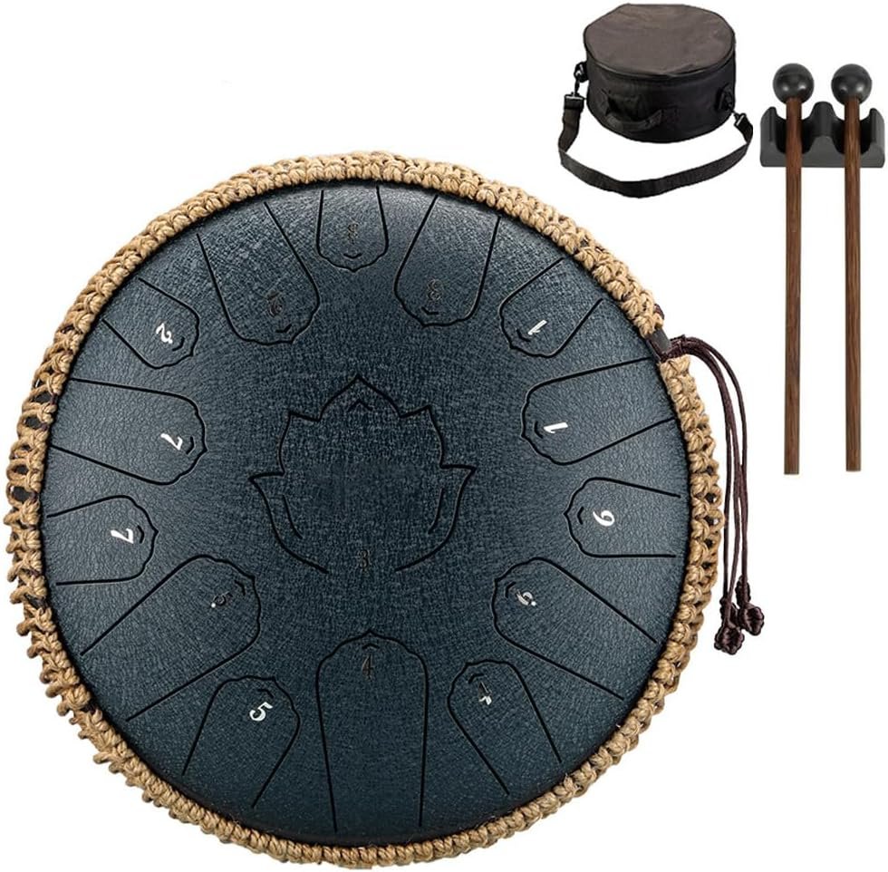 Konrisa Steel Tongue Drum Percussion Instruments 13 Inch 15 Notes C Major Steel Drum Musical for Meditation Yoga Zen Hand Pan Drums Instruments C Major with Drum Mallets and - lunas-mystic-emporium.com Konrisa Steel Tongue Drum Percussion Instruments, 13 Inch 15 Notes C Major Steel Drum Musical for Meditation Yoga Zen, Hand Pan Drums Instruments C Major with Drum Mallets and...