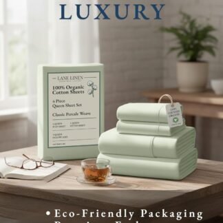 LANE LINEN 100 Organic Cotton Sheets Queen Size Bed Set Machine Wash Eco Friendly Sustainably Produced Cotton Queen Sheet Set Soft Comfy Long Stabple Naturally Cooling - lunas-mystic-emporium.com LANE LINEN 100% Organic Cotton Sheets Queen Size Bed Set, Machine Wash Eco Friendly Sustainably Produced Cotton Queen Sheet Set, Soft & Comfy Long Stabple Naturally Cooling...
