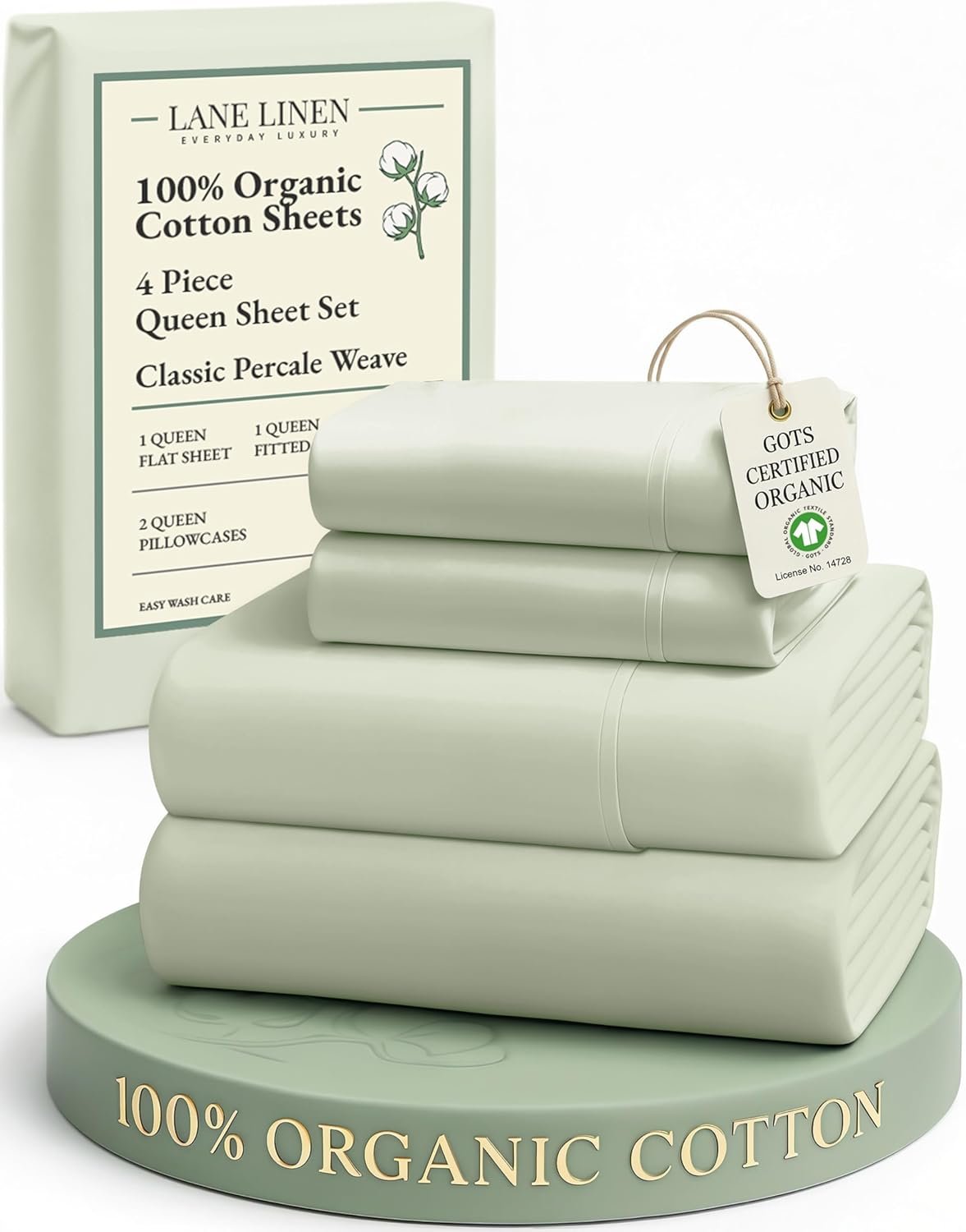 LANE LINEN 100 Organic Cotton Sheets Queen Size Bed Set Machine Wash Eco Friendly Sustainably Produced Cotton Queen Sheet Set Soft Comfy Long Stabple Naturally Cooling - lunas-mystic-emporium.com LANE LINEN 100% Organic Cotton Sheets Queen Size Bed Set, Machine Wash Eco Friendly Sustainably Produced Cotton Queen Sheet Set, Soft & Comfy Long Stabple Naturally Cooling...