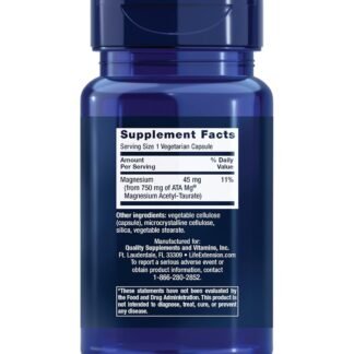 Life Extension Calm-Mag, Magnesium Acetyl taurinate, Daily Stress Management Formula, Supports Calmness and Relaxation, Gluten-Free, Non-GMO, Vegetarian, 30 Capsules