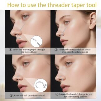 Longita 20g 18g Horseshoe Nose Ring for Women Double Gem Horse Shoe Nose Ring Hoop Surgical Steel Silver Gold Cartilage Helix Tragus Earring Hoops Labret Lip Piercing Jewelry...