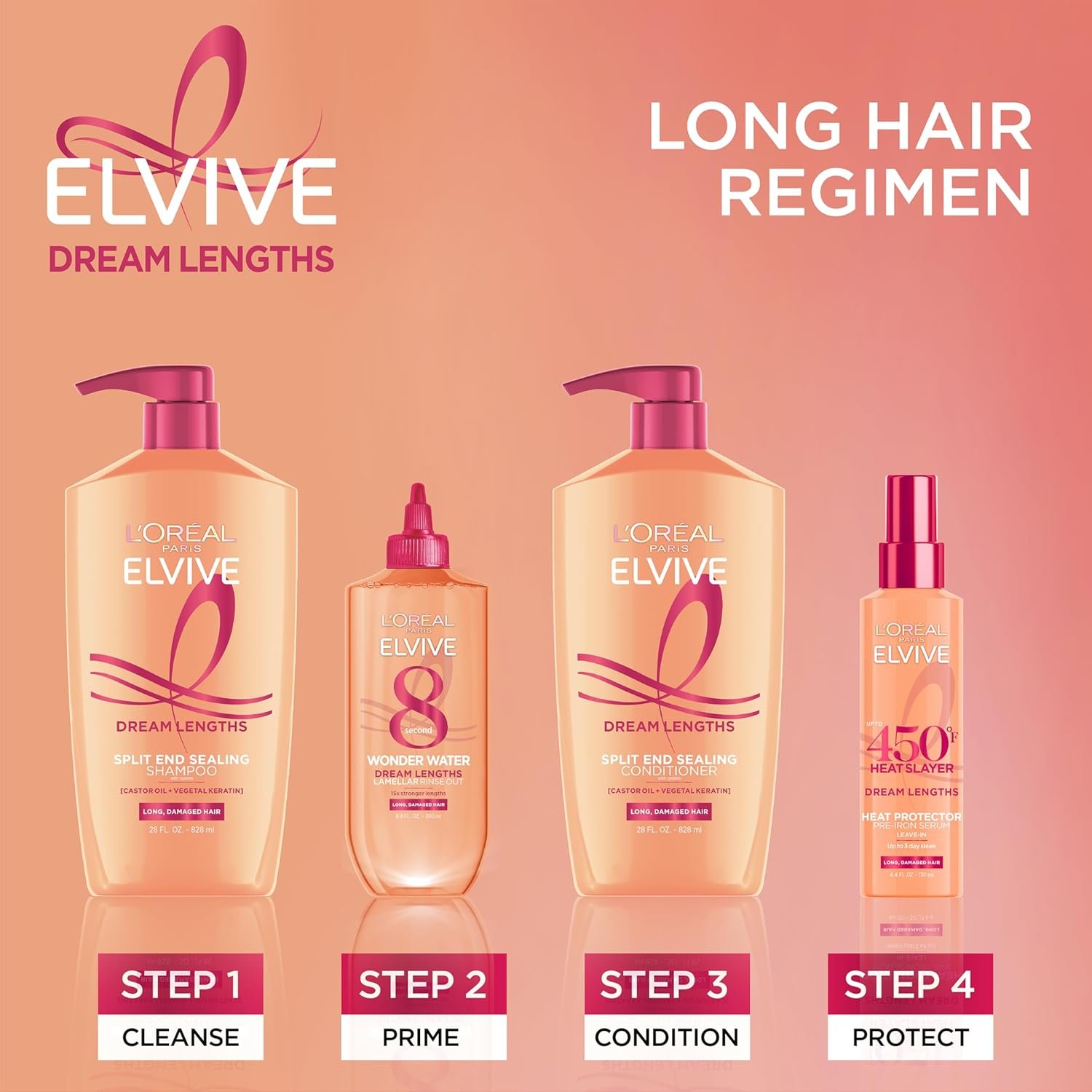 LOreal Paris Elvive Dream Lengths Shampoo and Conditioner Kit Paraben Free 1 kit - lunas-mystic-emporium.com L'Oreal Paris Elvive Dream Lengths Shampoo and Conditioner Kit, Paraben Free, 1 kit