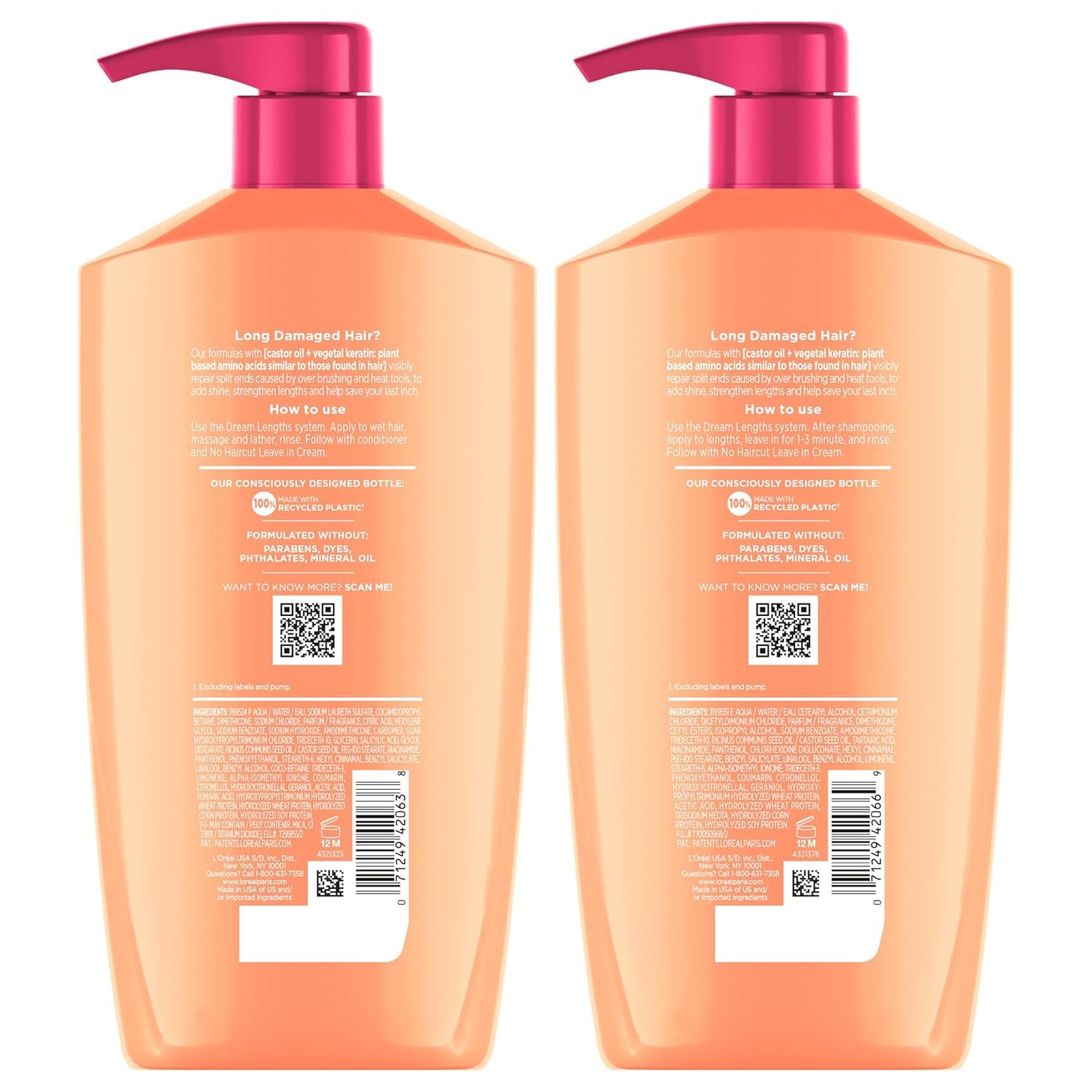 LOreal Paris Elvive Dream Lengths Shampoo and Conditioner Kit Paraben Free 1 kit - lunas-mystic-emporium.com L'Oreal Paris Elvive Dream Lengths Shampoo and Conditioner Kit, Paraben Free, 1 kit