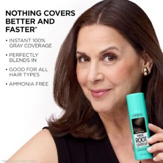 L'Oreal Paris Magic Root Cover Up Gray Concealer Spray, Medium Brown, 2 Oz(Packaging May Vary)