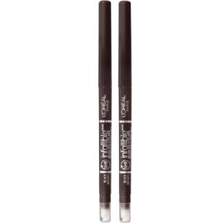 L'Oreal Paris Makeup Infallible Never Fail Original Mechanical Pencil Eyeliner with Built in Sharpener, Brown, 0.008 oz.