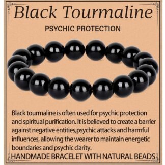 LPBeads Handmade Natural Gemstone Stretch Elastic Bracelet Healing Crystal Round Stone Beads Jewelry Gifts for Women Men