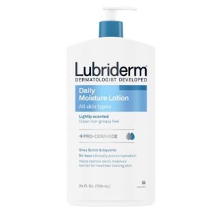 Lubriderm Daily Moisture Lotion + Pro-Ceramide, Shea Butter & Glycerin, Hydrating Face, Hand & Body Lotion, 24-hour Moisturizer for Dry Skin, Paraben & Dye Free, Scented,...