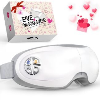 Lupow Eye Massager with Heat, Gift for Women & Men, Eye Mask with Music & White Noise for Migraine, Dry Eyes & Migraines Relief - Birthday, Christmas Gifts for Mom/Dad, Her/Him