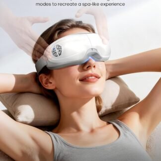 Lupow Eye Massager with Heat, Gift for Women & Men, Eye Mask with Music & White Noise for Migraine, Dry Eyes & Migraines Relief - Birthday, Christmas Gifts for Mom/Dad, Her/Him