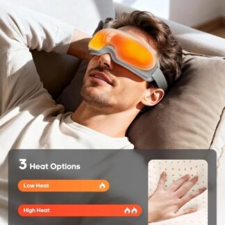 Lupow Eye Massager with Heat, Gift for Women & Men, Eye Mask with Music & White Noise for Migraine, Dry Eyes & Migraines Relief - Birthday, Christmas Gifts for Mom/Dad, Her/Him