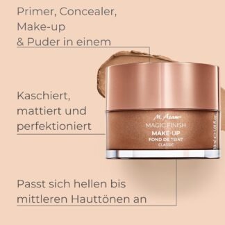 M. Asam Magic Finish Make-Up Mousse (1.01 Fl Oz) – 4in1 Primer, Foundation, Concealer & Powder With Buildable Coverage, Hides Redness And Dark Spots, Vegan, For Light To Medium...