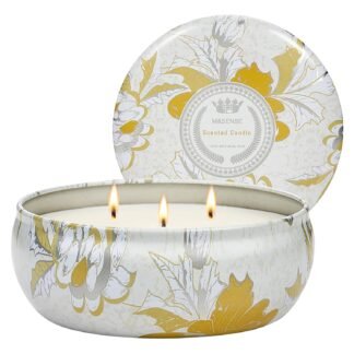 M&SENSE Sunkissed Citrus Scented Candles Large 3 Wick Soy Tin Candle, Over 40 Hour Burning Time, 100% Natural Vegan Wax Relaxing Aromatherapy Aesthetic Candle Gift for Women Men