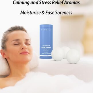 Magnesium Bath Bombs Post Workout Recovery Sore Muscles Tension Epsom Salt Luxury Bubble Bath Spa Essential Oil Infused Bath Bombs Vanilla Cinnamon Orange Perfect Stocking...