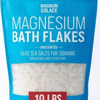 Magnesium Flakes for Bath - Magnesium Chloride Flakes - Dead Sea Salts for Soaking, 10 LBS