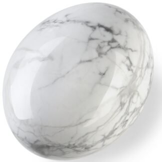 MAIBAOTA 1.6-2.0" White Howlite Crystal Large White Stone Reiki Natural Tumbled White Polished Stones for Energy Witchcraft Therapy Meditation DIY Crystals for Protection