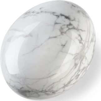 MAIBAOTA 1.6-2.0" White Howlite Crystal Large White Stone Reiki Natural Tumbled White Polished Stones for Energy Witchcraft Therapy Meditation DIY Crystals for Protection